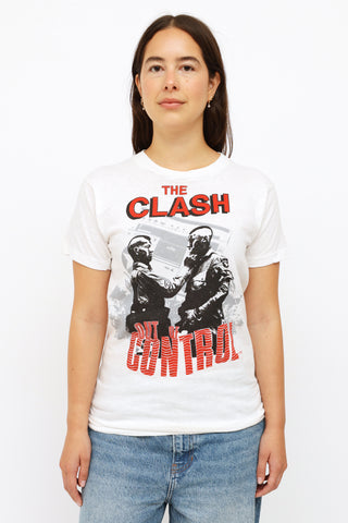 VSP Archive Vintage White "The Clash" 1984 Out of Control Tour T-Shirt