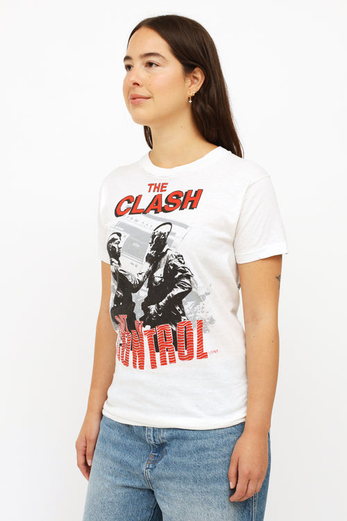 VSP Archive Vintage White "The Clash" 1984 Out of Control Tour T-Shirt