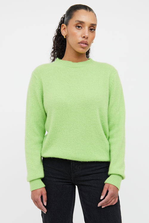 Green Cashmere Knit Sweater