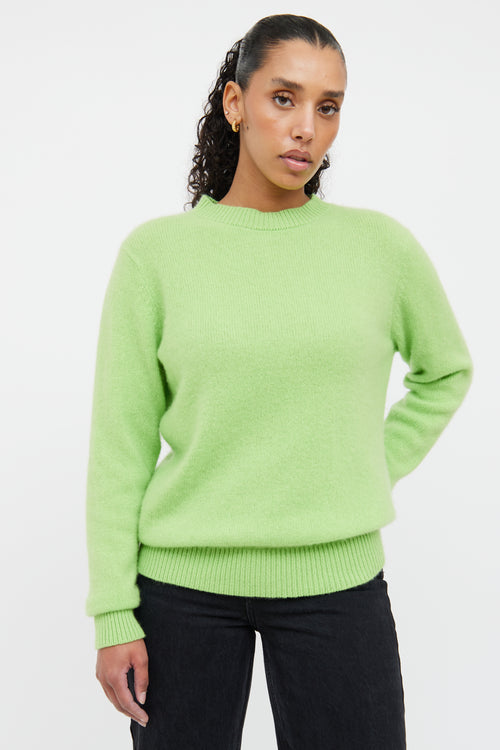 Green Cashmere Knit Sweater