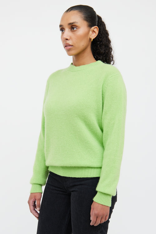 Green Cashmere Knit Sweater