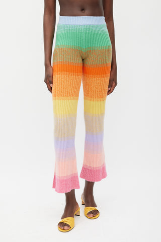 The Elder Statesman Multicolour Cashmere Striped Canyon Pant