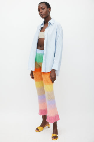 The Elder Statesman Multicolour Cashmere Striped Canyon Pant