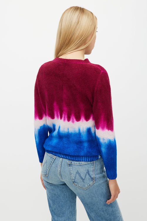 The Elder Statesman Pink 
Blue Cashmere Tie Dye Sweater