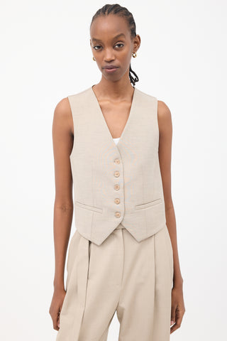 The Frankie Shop Beige Gelso Vest