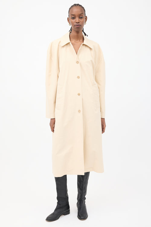 The Frankie Shop Beige Oversized Trench Coat