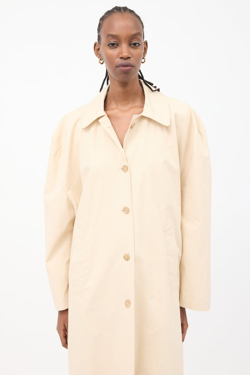 The Frankie Shop Beige Oversized Trench Coat