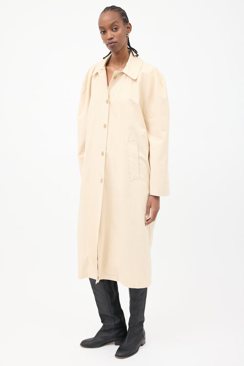 The Frankie Shop Beige Oversized Trench Coat