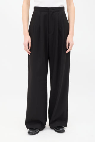 The Frankie Shop Black Aliye Pintuck Trouser