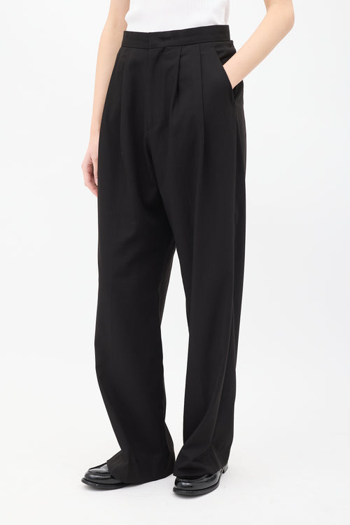 The Frankie Shop Black Aliye Pintuck Trouser