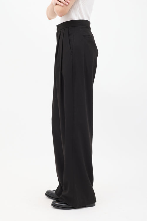 The Frankie Shop Black Aliye Pintuck Trouser