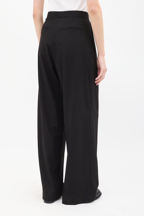 The Frankie Shop Black Aliye Pintuck Trouser