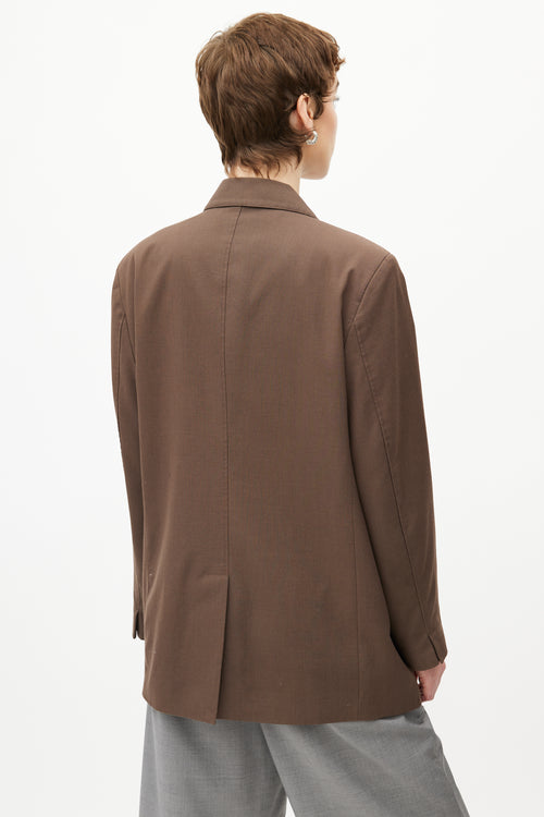 The Frankie Shop Brown Matteau Blazer