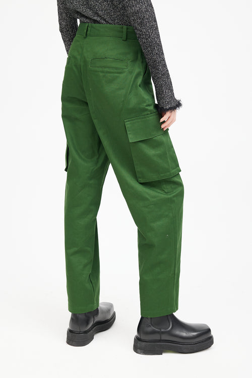 The Frankie Shop Green Straight Leg Cargo Pant