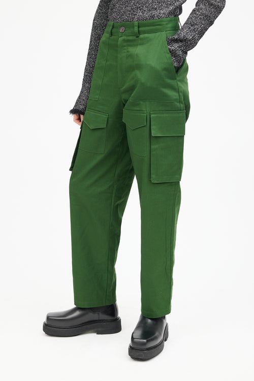 The Frankie Shop Green Straight Leg Cargo Pant