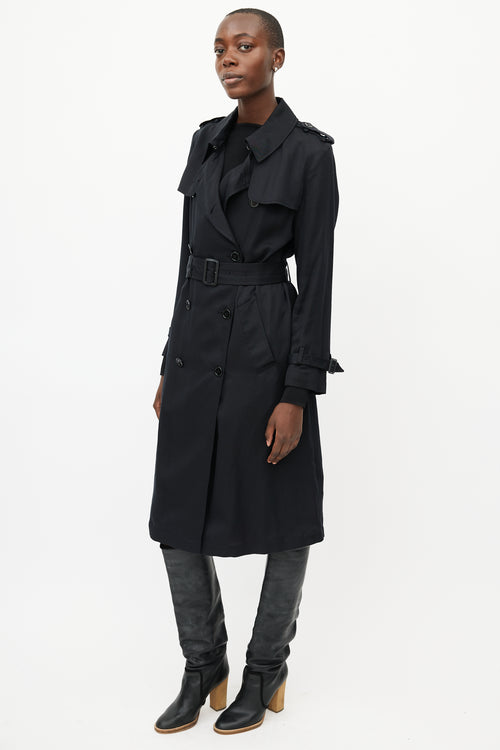 The Kooples Black Belted Trench Coat