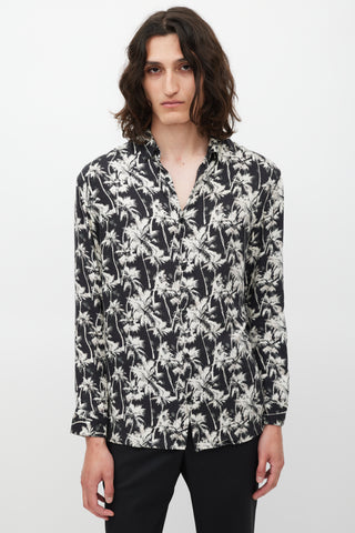 The Kooples Black 
White Floral Shirt