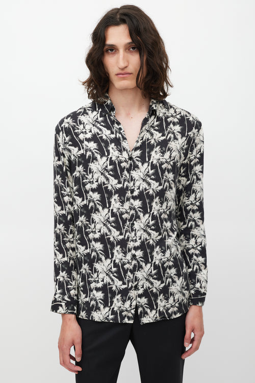 The Kooples Black 
White Floral Shirt