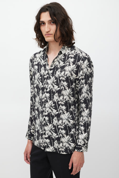 The Kooples Black 
White Floral Shirt