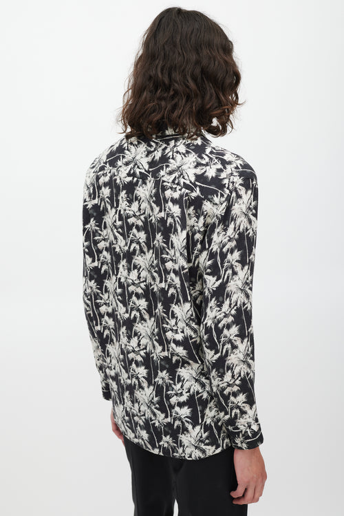 The Kooples Black 
White Floral Shirt