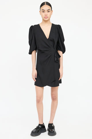 The Kooples Draped Quarter Length Wrap Dress