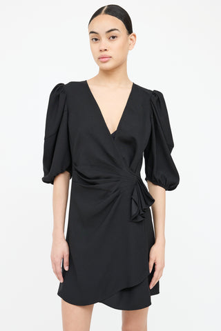 The Kooples Draped Quarter Length Wrap Dress