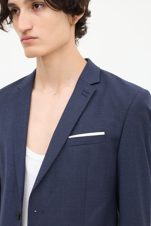 The Kooples Navy Wool Classic Single Breasted Blazer