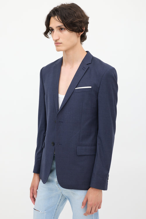 The Kooples Navy Wool Classic Single Breasted Blazer