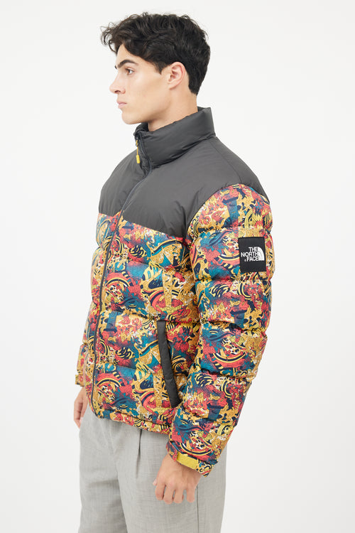 The North Face Black 
Multicolour Down Puffer Jacket