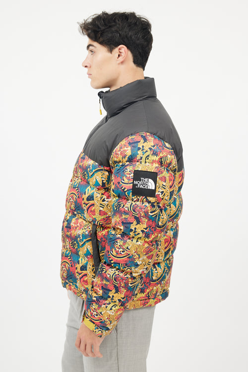 The North Face Black 
Multicolour Down Puffer Jacket