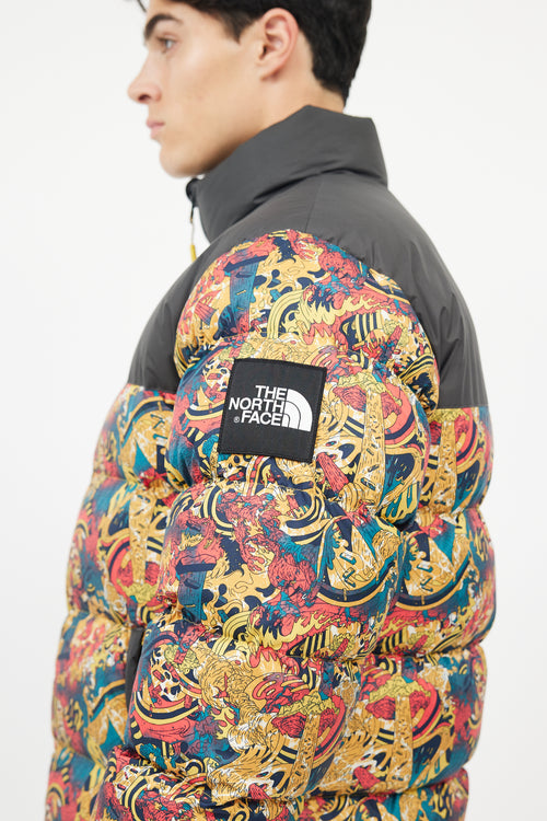 The North Face Black 
Multicolour Down Puffer Jacket