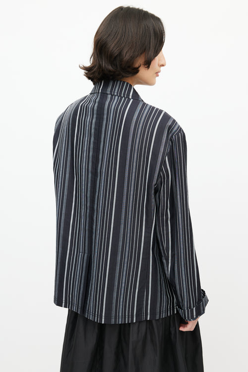 The Open Product Black 
White Pinstripe Blazer