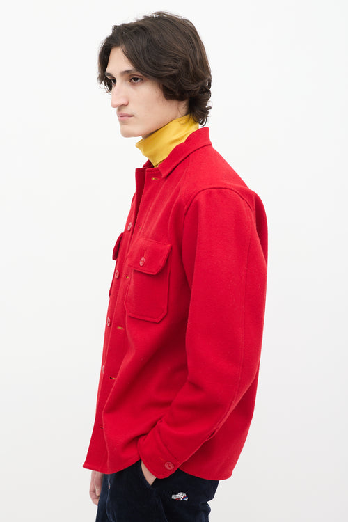 The Real McCoy
s Red Wool Military Souvenir Shirt