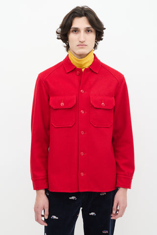 The Real McCoy
s Red Wool Military Souvenir Shirt