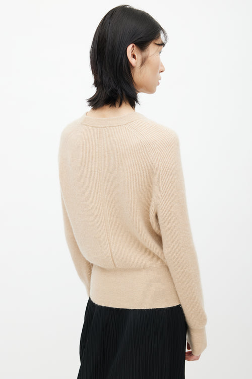 The Row Beige Camel Knit Sweater