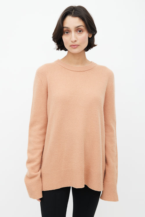 The Row Beige Cashmere Knit Sweater