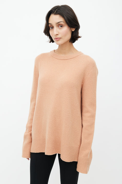 The Row Beige Cashmere Knit Sweater