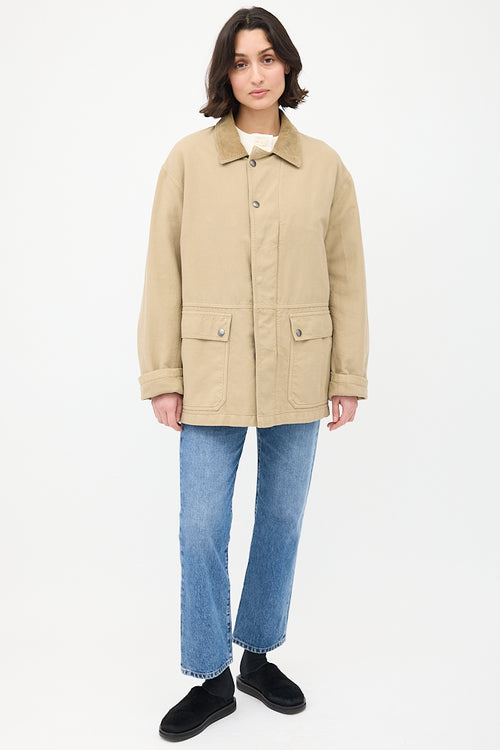 The Row Beige Cotton Canvas Frank Jacket