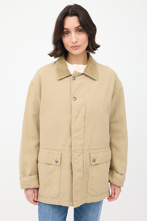 The Row Beige Cotton Canvas Frank Jacket