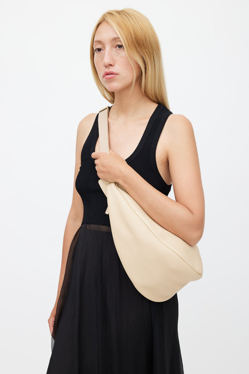 The Row Beige Large Slouchy Banana Crossbody Bag