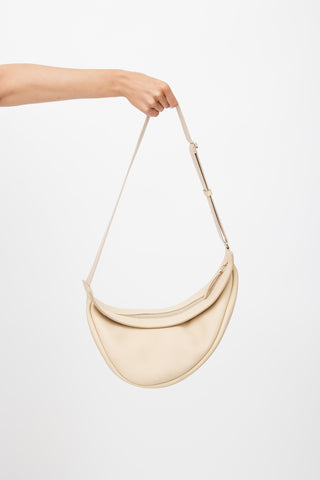 The Row Beige Large Slouchy Banana Crossbody Bag