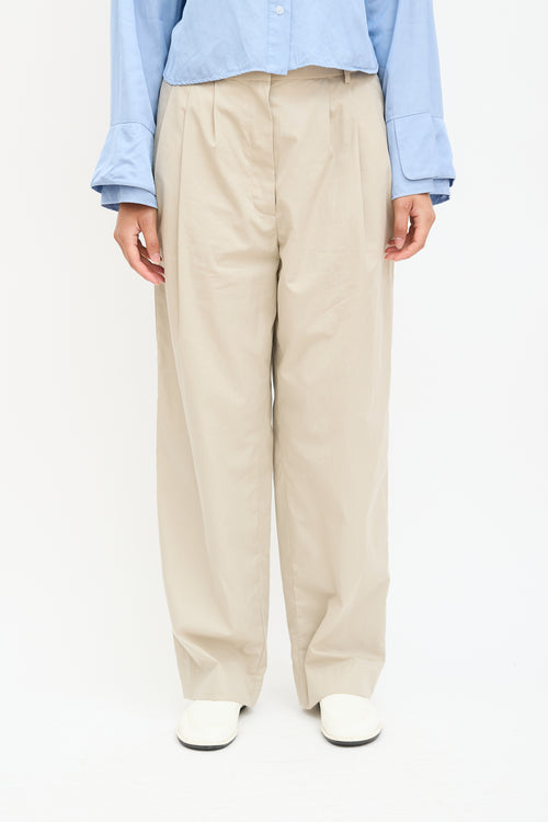 Pleated Wide Leg Trouser