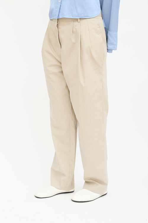 Pleated Wide Leg Trouser