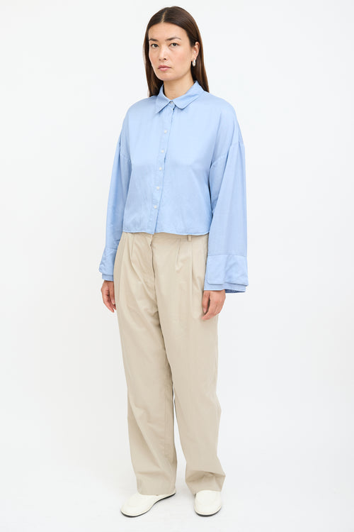 Pleated Wide Leg Trouser