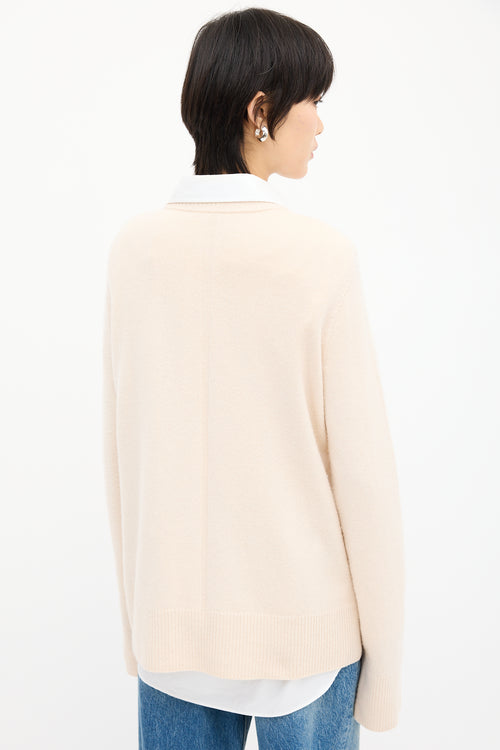 The Row Cream Wool 
Cashmere Davion Sweater