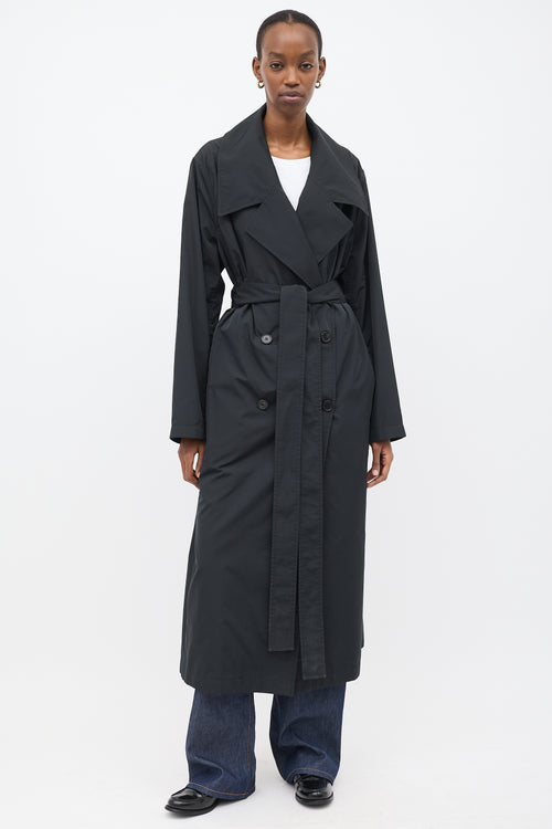 The Row Black Cadel Belted Trench Coat