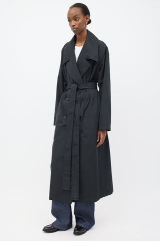 The Row Black Cadel Belted Trench Coat