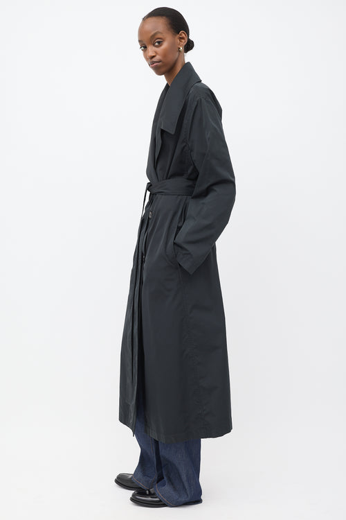 The Row Black Cadel Belted Trench Coat