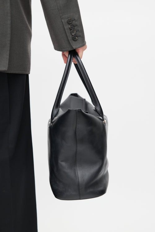 The Row Black Carryall Leather Bag