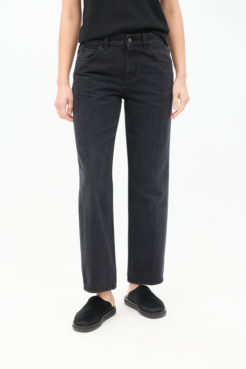 The Row Black Caryl Straight Leg Jeans